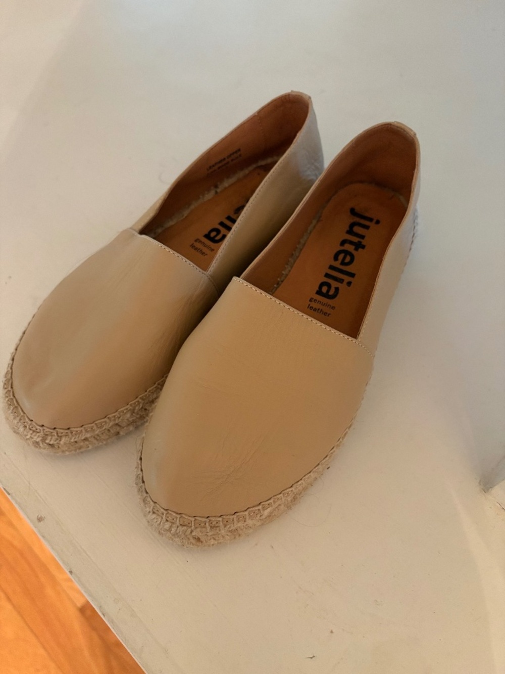 Leather espadrille